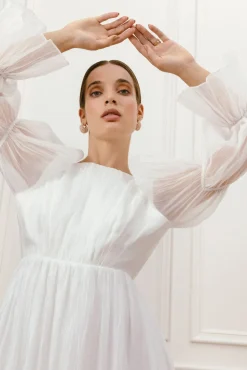 Fleur organza midiklänning